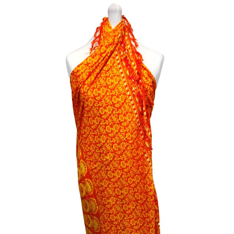 Limetinis oranžinis mandala Sarongs