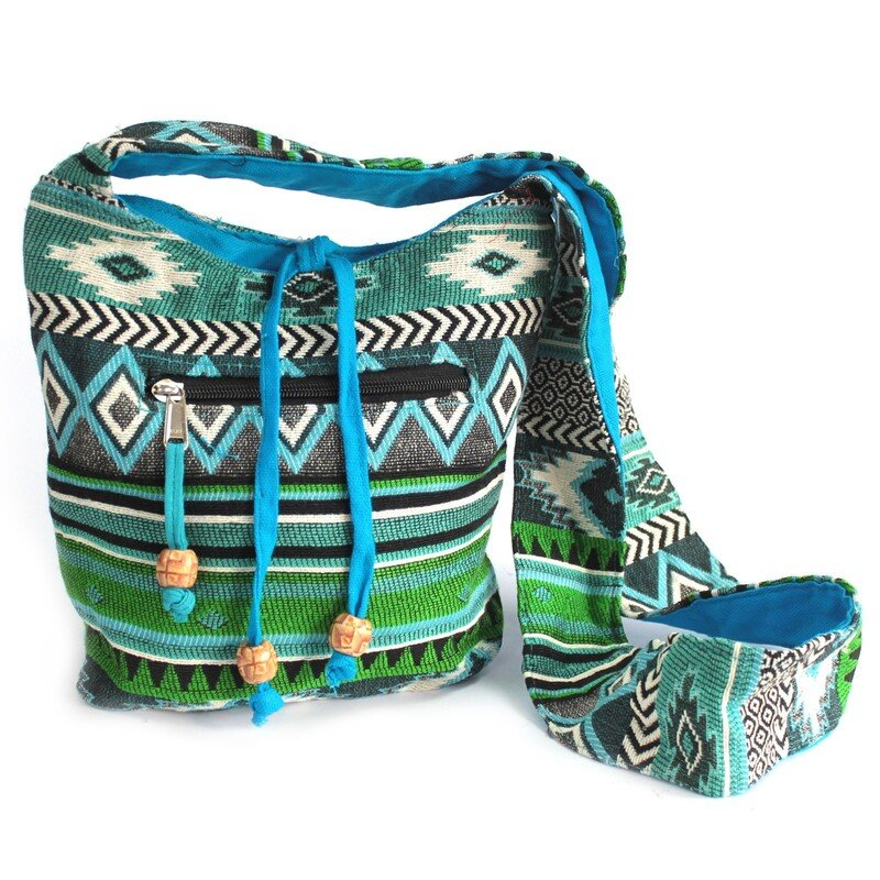 Žakardinė rankinė - Teal Sling Bag